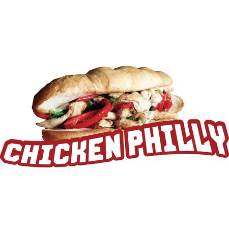 SIGNMISSION Safety Sign, 9 in Height, Vinyl, 6 in Length, Chicken Philly D-DC-8-Chicken Philly